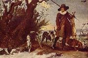 WILDENS, Jan Winterlandschaft mit einem Jager painting